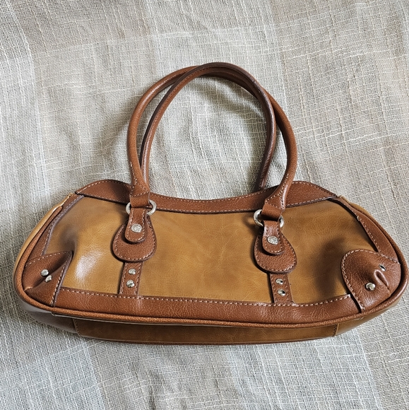 y2k Western Yallternative Mobwife Coastal GrandmotherBrown Patchwork Leather Bag - Picture 14 of 14